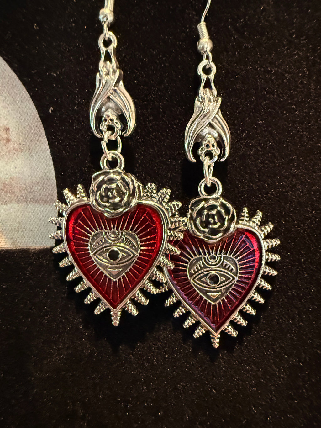 Retro Gothic Heart Jewelry Necklace, Fashion Pendant Necklace